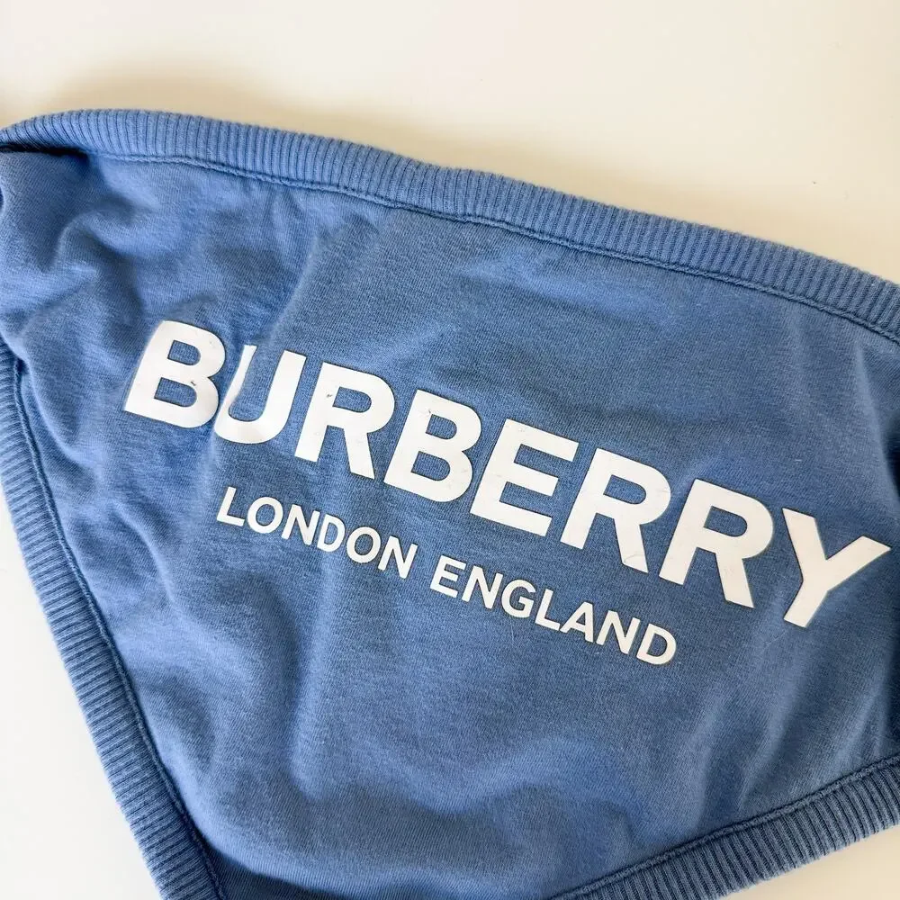 Burberry Baby Infant Bib Blue Cotton - One Size